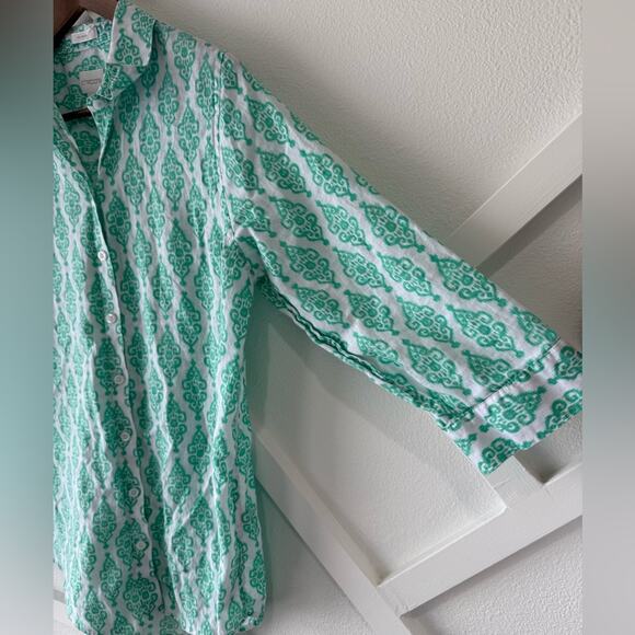 Chico’s Effortless Linen Batik Sina Shirt Size 1 Medium - Picture 10 of 11